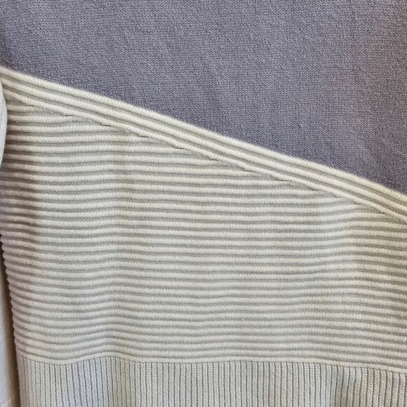 Belle by Belldini Colorblock Sweater Size Small – Gray Blue & Cream, Cozy Chic - Picture 4 of 7